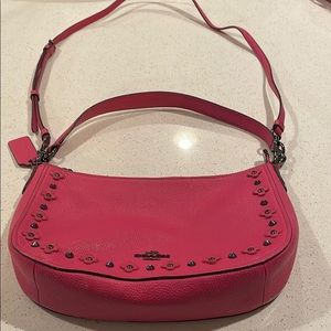 Coach Purse Pink pebble leather